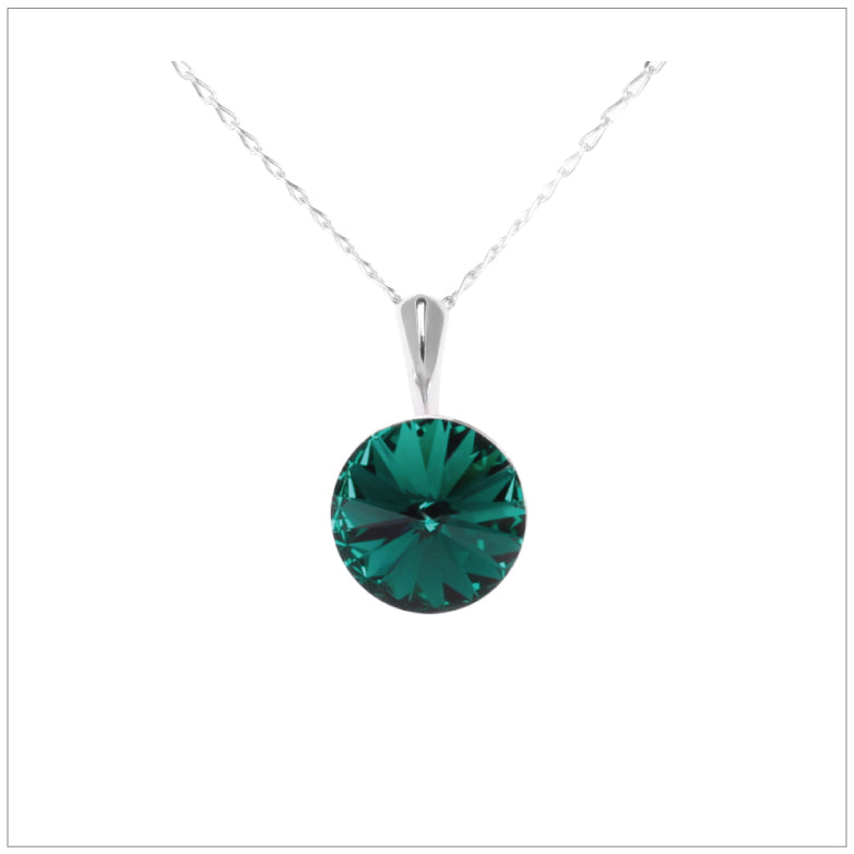 Swarovski Element Rivoli Necklace - Emerald - K. Crystals Online