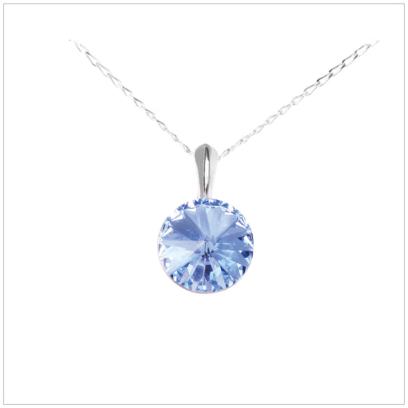 Swarovski Element Rivoli Necklace - Light Sapphire - K. Crystals Online