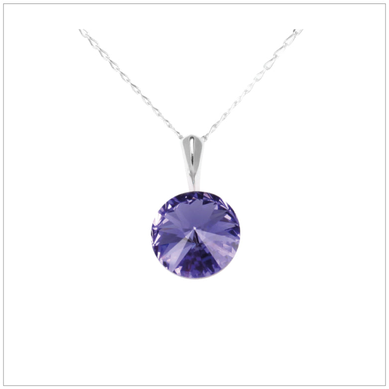Swarovski Element Rivoli Necklace - Tanzanite - K. Crystals Online