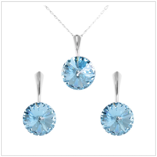 Swarovski Element Rivoli Set - Aquamarine - K. Crystals Online