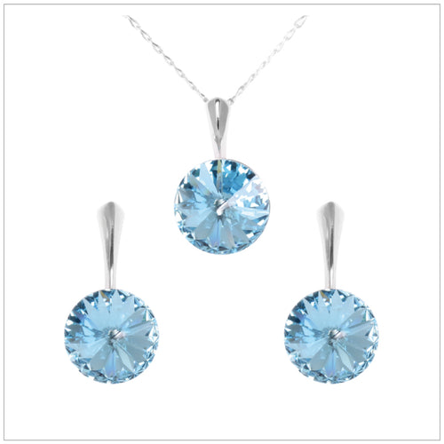 Swarovski Element Rivoli Set - Aquamarine - K. Crystals Online