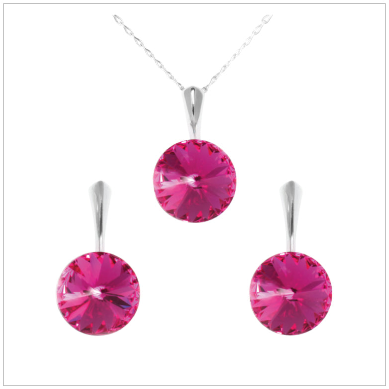 Swarovski Element Rivoli Set - Fuchsia - K. Crystals Online