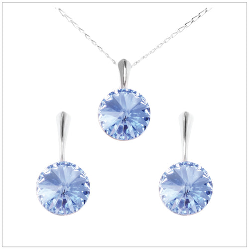 Swarovski Element Rivoli Set - Light Sapphire - K. Crystals Online