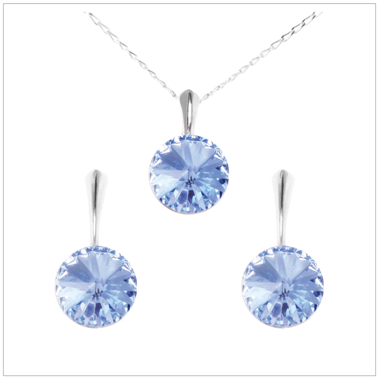 Swarovski Element Rivoli Set - Light Sapphire - K. Crystals Online