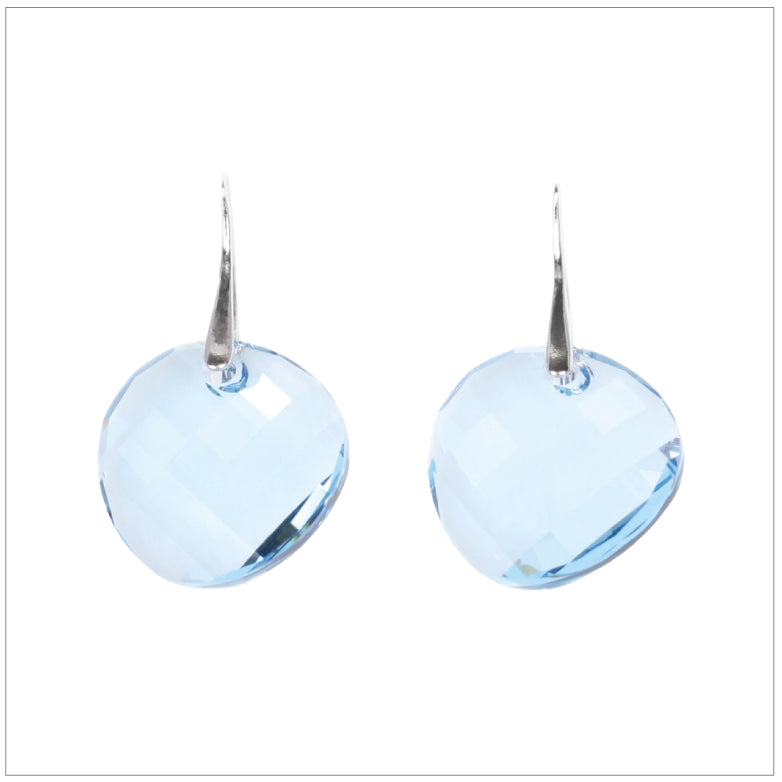 Swarovski Element Twist Jet Earrings - Aquamarine - K. Crystals Online
