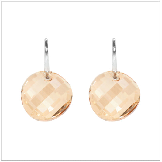 Swarovski Element Twist Jet Earrings - Golden Shadow - K. Crystals Online
