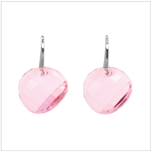 Swarovski Element Twist Jet Earrings - Light Rose - K. Crystals Online