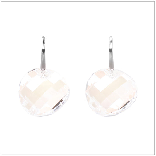 Swarovski Element Twist Jet Earrings - Moon Light - K. Crystals Online