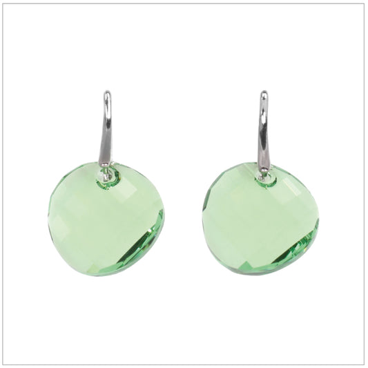 Swarovski Element Twist Jet Earrings - Peridot - K. Crystals Online