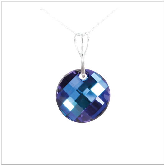 Swarovski Element Twist Jet Necklace - Bermuda Blue - K. Crystals Online