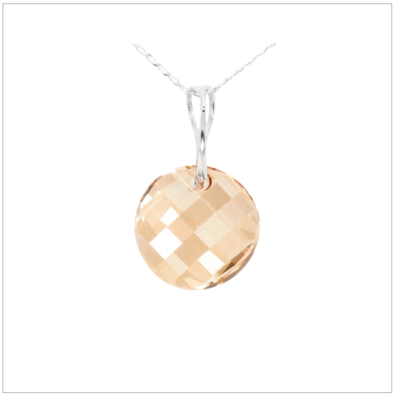 Swarovski Element Twist Jet Necklace - Golden Shadow - K. Crystals Online