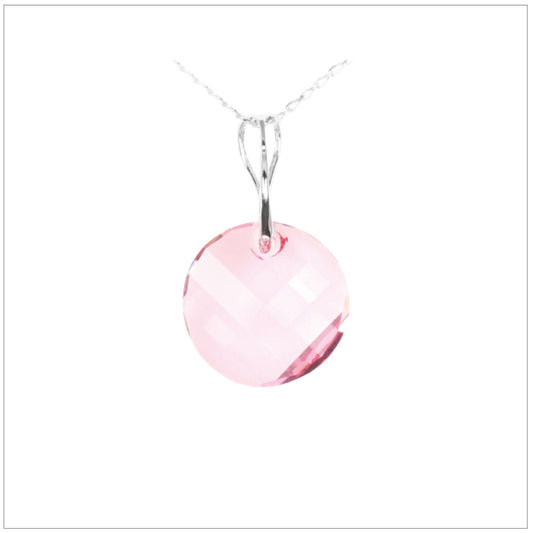 Swarovski Element Twist Jet Necklace - Light Rose - K. Crystals Online