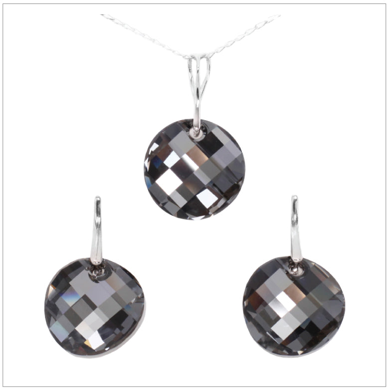 Swarovski Element Twist Jet Set - Silver Night - K. Crystals Online