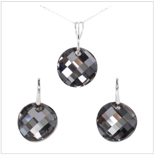 Swarovski Element Twist Jet Set - Silver Night - K. Crystals Online