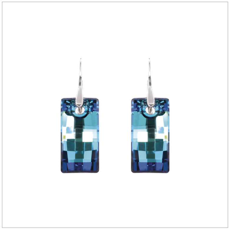 Swarovski Element Urban Earrings - Bermuda Blue - K. Crystals Online