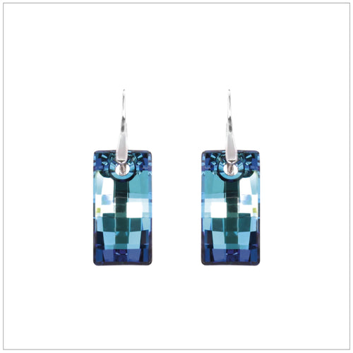 Swarovski Element Urban Earrings - Bermuda Blue - K. Crystals Online