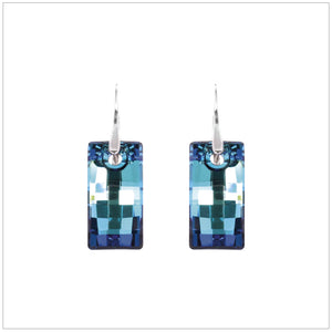 Swarovski Element Urban Earrings - Bermuda Blue - K. Crystals Online
