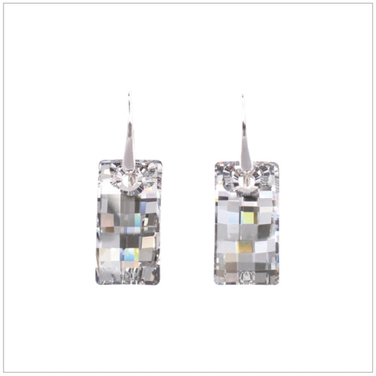 Swarovski Element Urban Earrings - Chrome/Labrador - K. Crystals Online