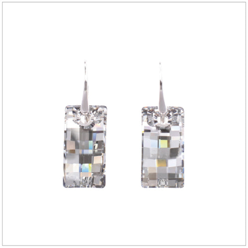 Swarovski Element Urban Earrings - Chrome/Labrador - K. Crystals Online