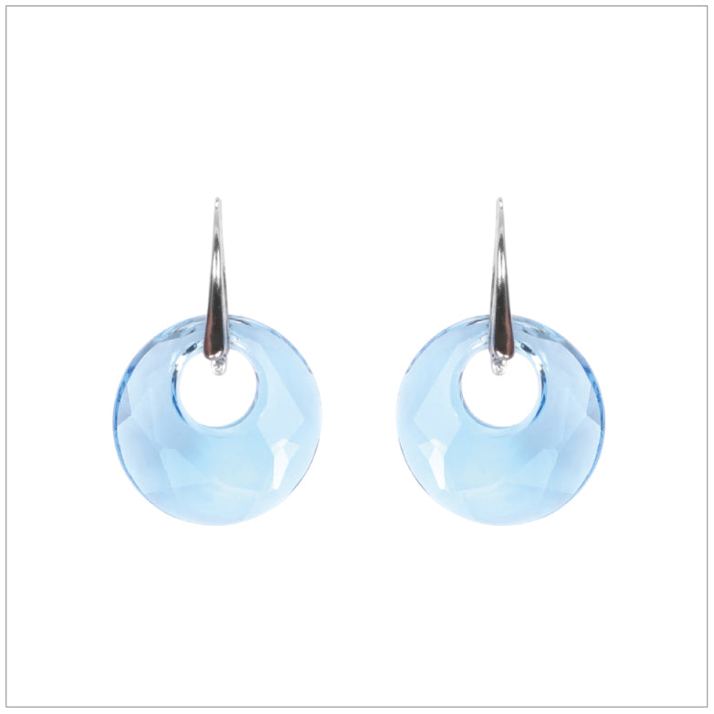 Swarovski Element Victory Earrings - Aquamarine - K. Crystals Online