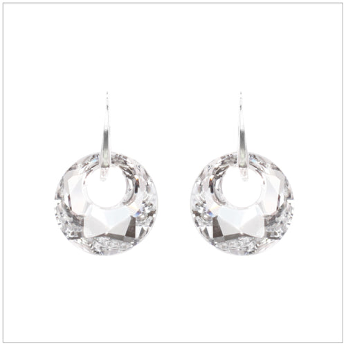 Swarovski Element Victory Earrings - Chrome/Labrador - K. Crystals Online