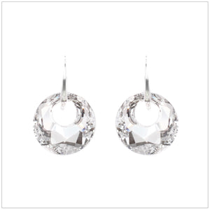 Swarovski Element Victory Earrings - Chrome/Labrador - K. Crystals Online