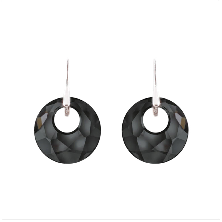 Swarovski Element Victory Earrings - Silver Night - K. Crystals Online