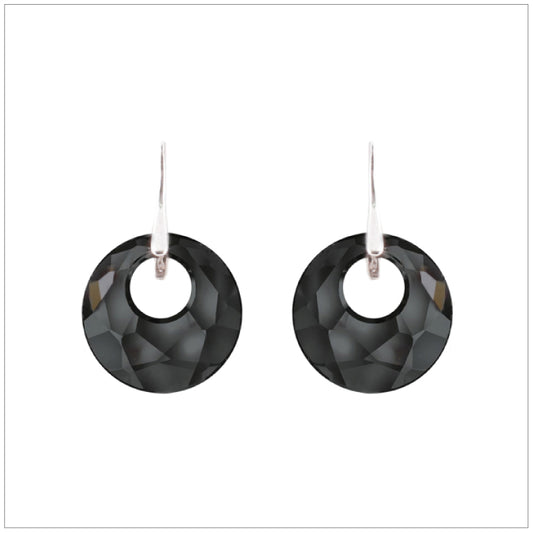 Swarovski Element Victory Earrings - Silver Night - K. Crystals Online