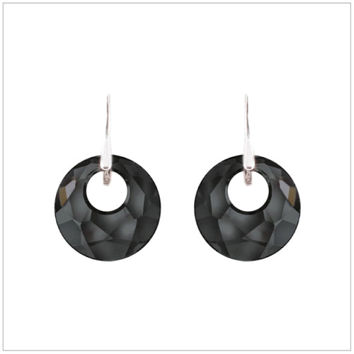 Swarovski Element Victory Earrings - Silver Night - K. Crystals Online