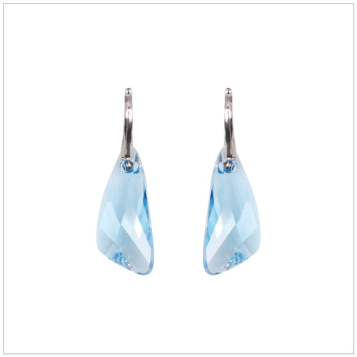 Swarovski Element Wing Earrings - Aquamarine - swarovski jewellery south africa kcrystals