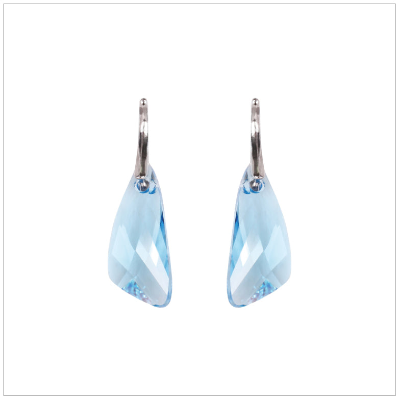 Swarovski Element Wing Earrings - Aquamarine - swarovski jewellery south africa kcrystals