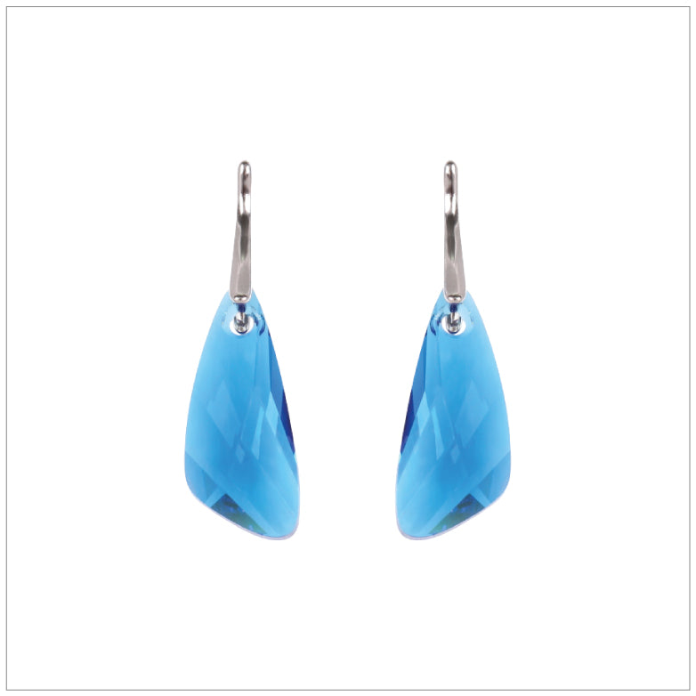 Swarovski Element Wing Earrings - Capri Blue - swarovski jewellery south africa kcrystals