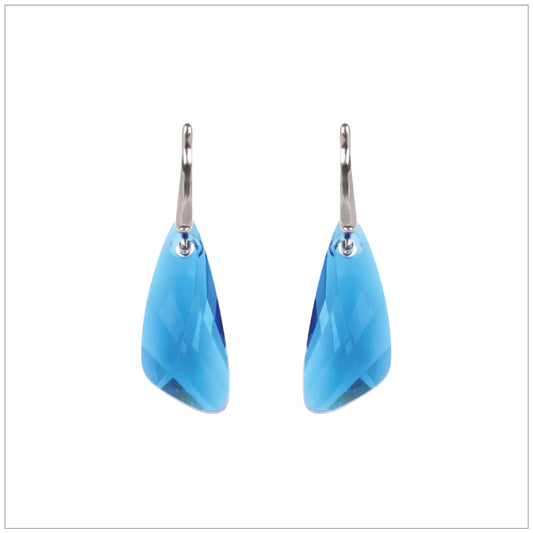 Swarovski Element Wing Earrings - Capri Blue - swarovski jewellery south africa kcrystals