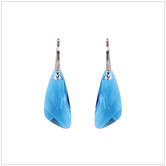 Swarovski Element Wing Earrings - Capri Blue - swarovski jewellery south africa kcrystals