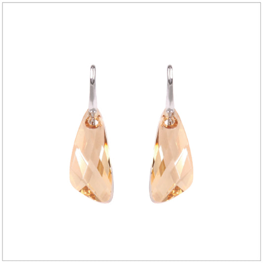 Swarovski Element Wing Earrings - Golden Shadow - swarovski jewellery south africa kcrystals