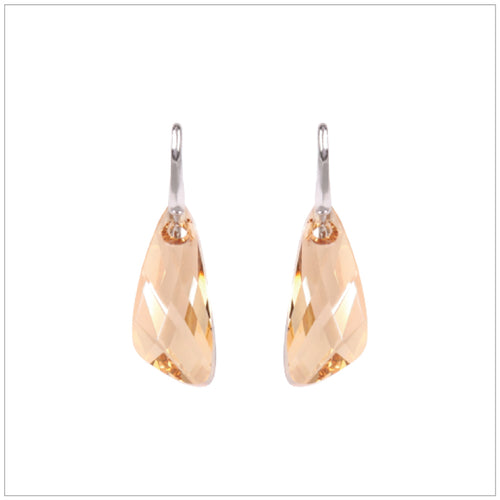 Swarovski Element Wing Earrings - Golden Shadow - swarovski jewellery south africa kcrystals