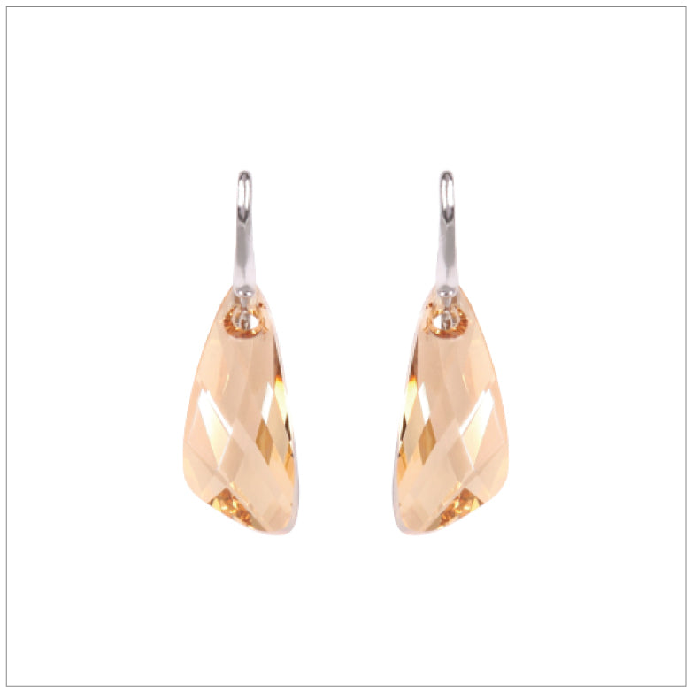 Swarovski Element Wing Earrings - Golden Shadow - swarovski jewellery south africa kcrystals