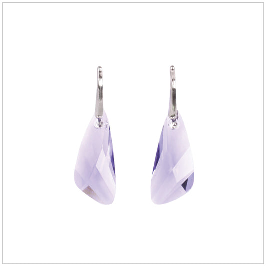 Swarovski Element Wing Earrings - Tanzanite - swarovski jewellery south africa kcrystals
