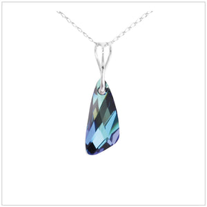 Swarovski Element Wing Necklace - Bermuda Blue - swarovski jewellery south africa kcrystals