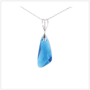 Swarovski Element Wing Necklace - Capri Blue - swarovski jewellery south africa kcrystals