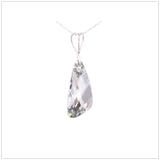 Swarovski Element Wing Necklace - Chrome/Labrador - swarovski jewellery south africa kcrystals