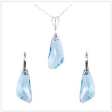 Swarovski Element Wing Set - Aquamarine - swarovski jewellery south africa kcrystals