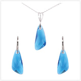 Swarovski Element Wing Set - Capri Blue - swarovski jewellery south africa kcrystals